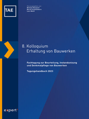 cover image of 8. Kolloquium Erhaltung von Bauwerken